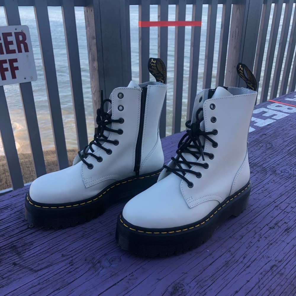 White doc marten jadon boots